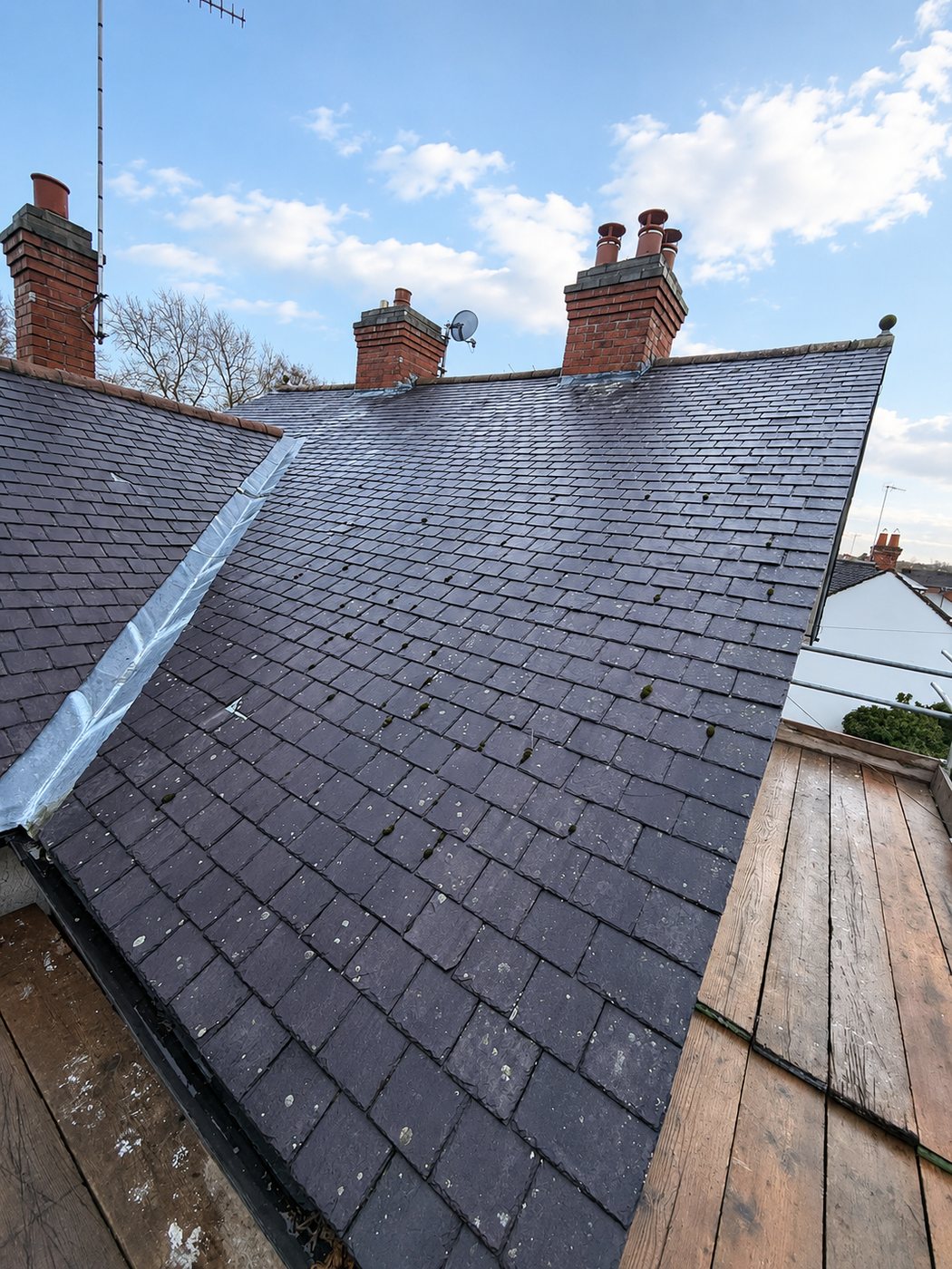 Full re-roof - Natural slate by Derby & Nottingham Roofing