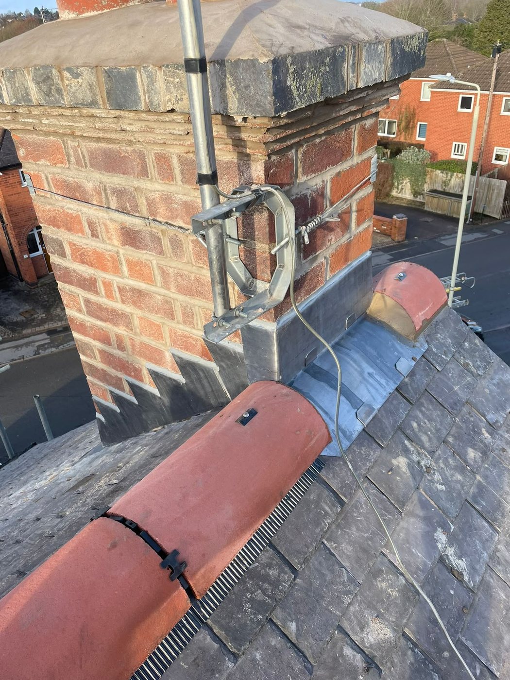 Chimney works - New lead flashing by Derby & Nottingham Roofing